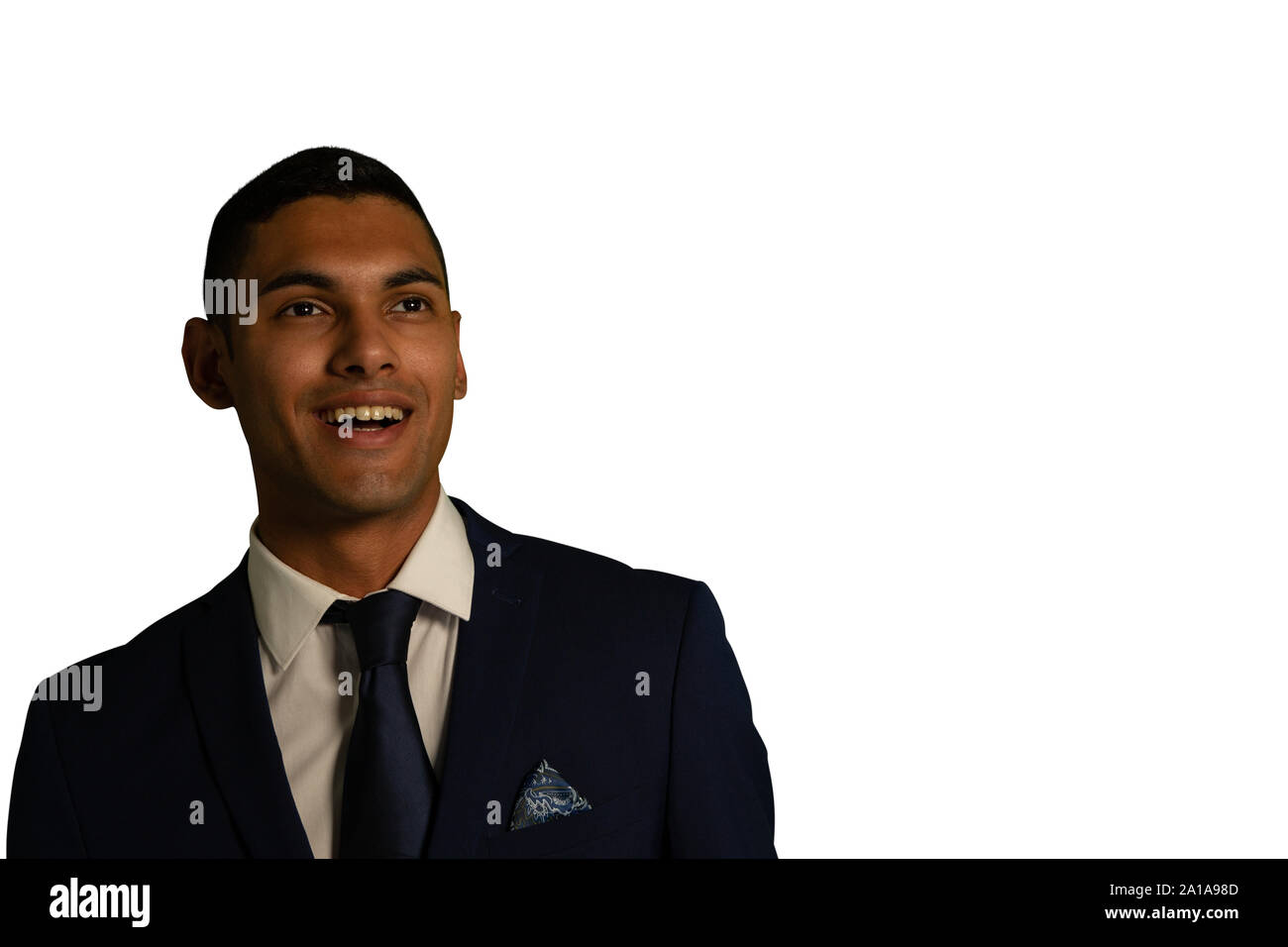 Young businessman smiling Stock Photo