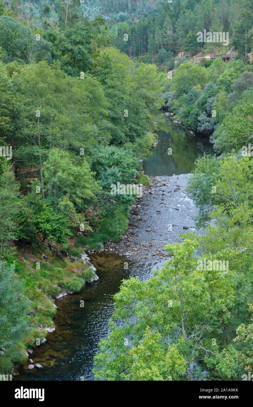 Paiva river scenery in Passadicos do Paiva. Arouca, Portugal Stock Photo
