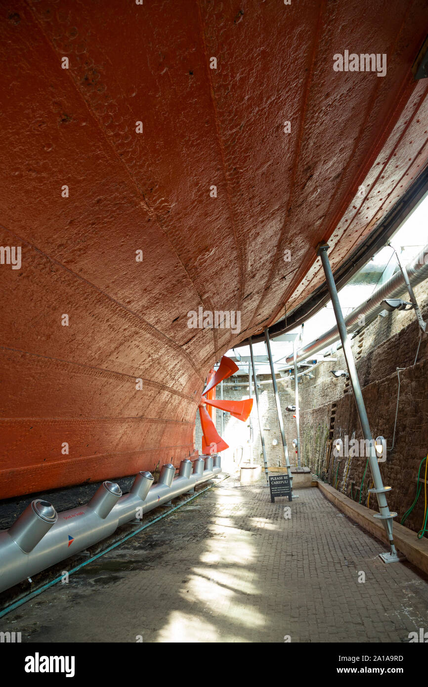 View Along Port Side Of Isambard Kingdom Brunel 's Iron Ship Hull And ...