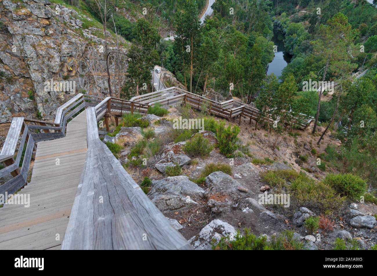 Paiva river scenery in Passadicos do Paiva. Arouca, Portugal Stock Photo