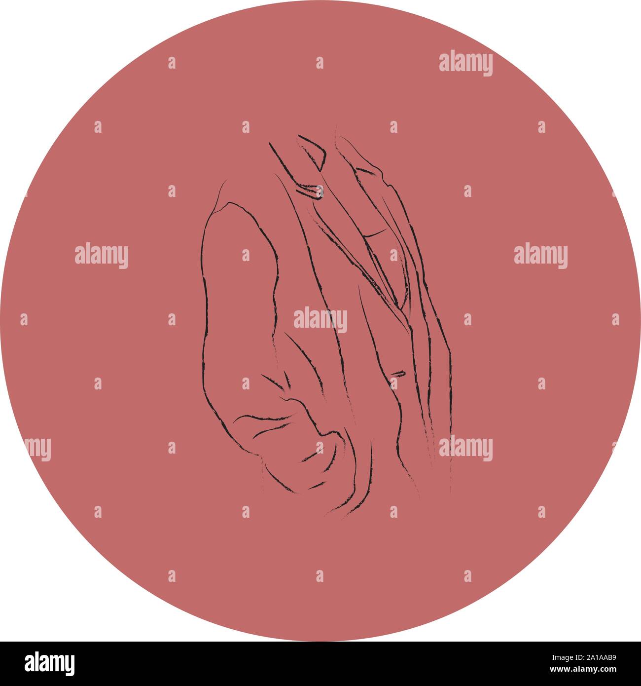 Fashion button, illustration, vector on white background. Stock Vector