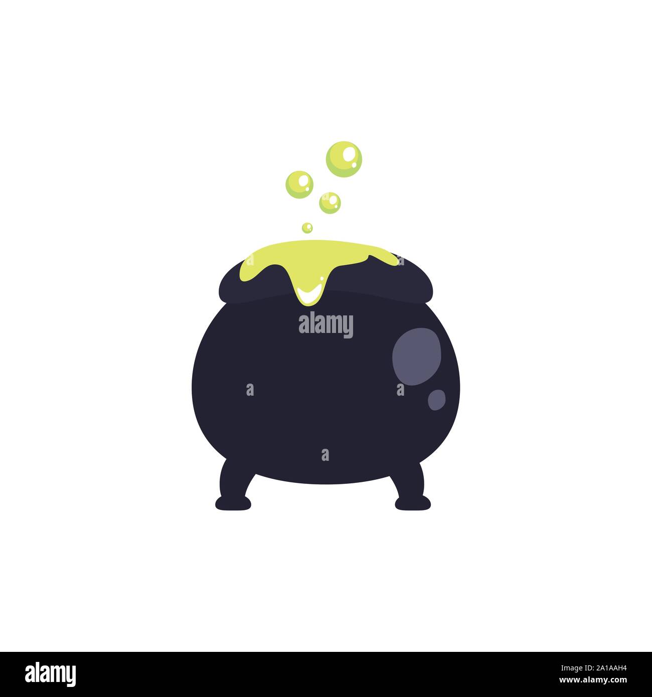cauldron bubbly of witch on white background vector illustration design ...