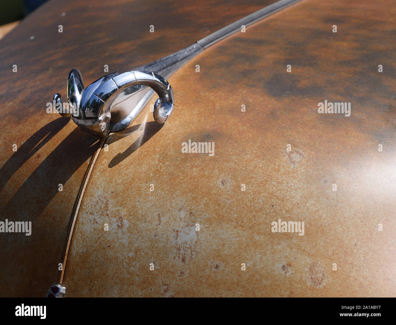 Dodge Ram Horn Hood Ornament close up Stock Photo Alamy