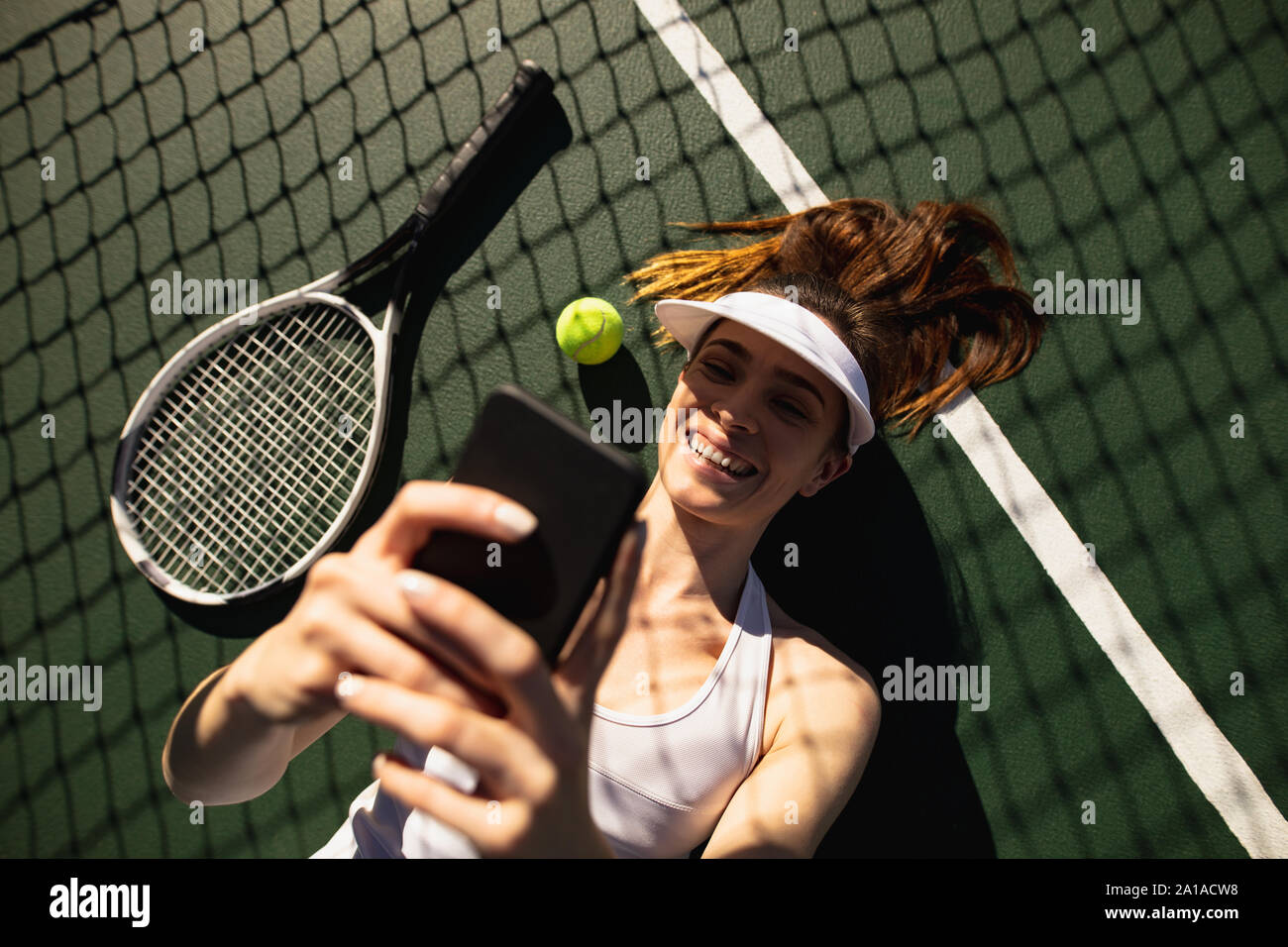 Selfie top tennis ball
