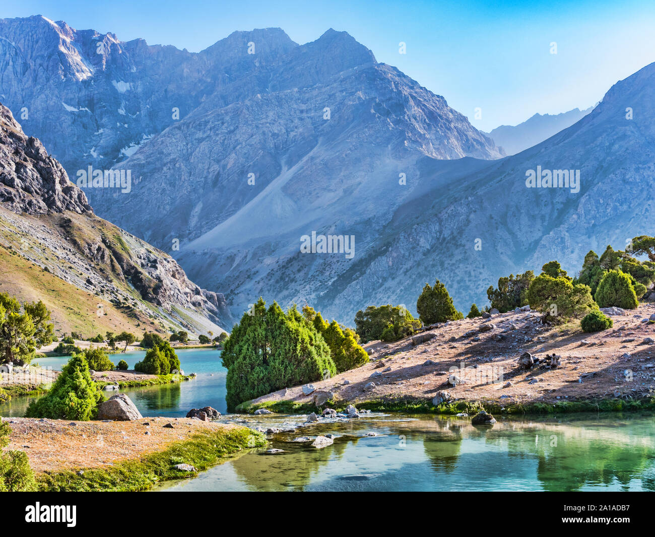 Landscape With Kulikalon Lakes In Fann Mountains Tajikistan Central 