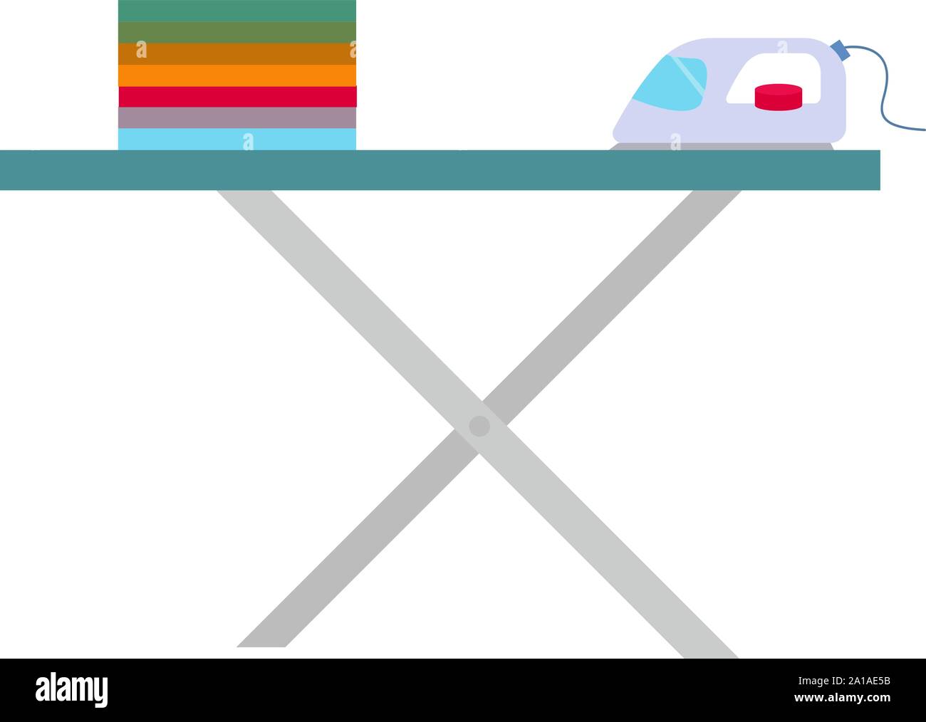 Ironing board, illustration, vector on white background. Stock Vector