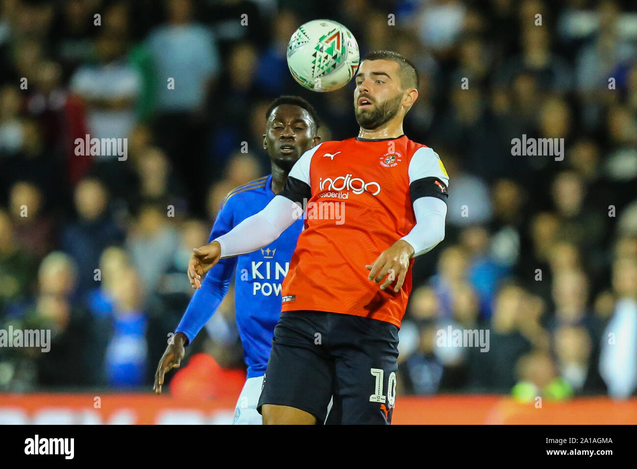 Luton, UK. 07th June, 2019. Elliot Lee of Luton Town during the Carabao Cup match between Luton Town and Leicester City at Kenilworth Road, Luton, England on 24 September 2019. Photo by David Horn. Credit: PRiME Media Images/Alamy Live News Stock Photo