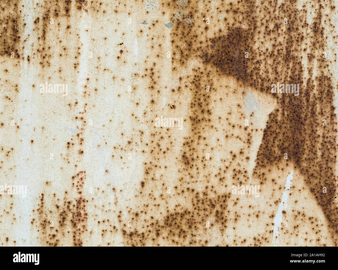 rusty texture old metal surface painted beige paint with rust Stock ...