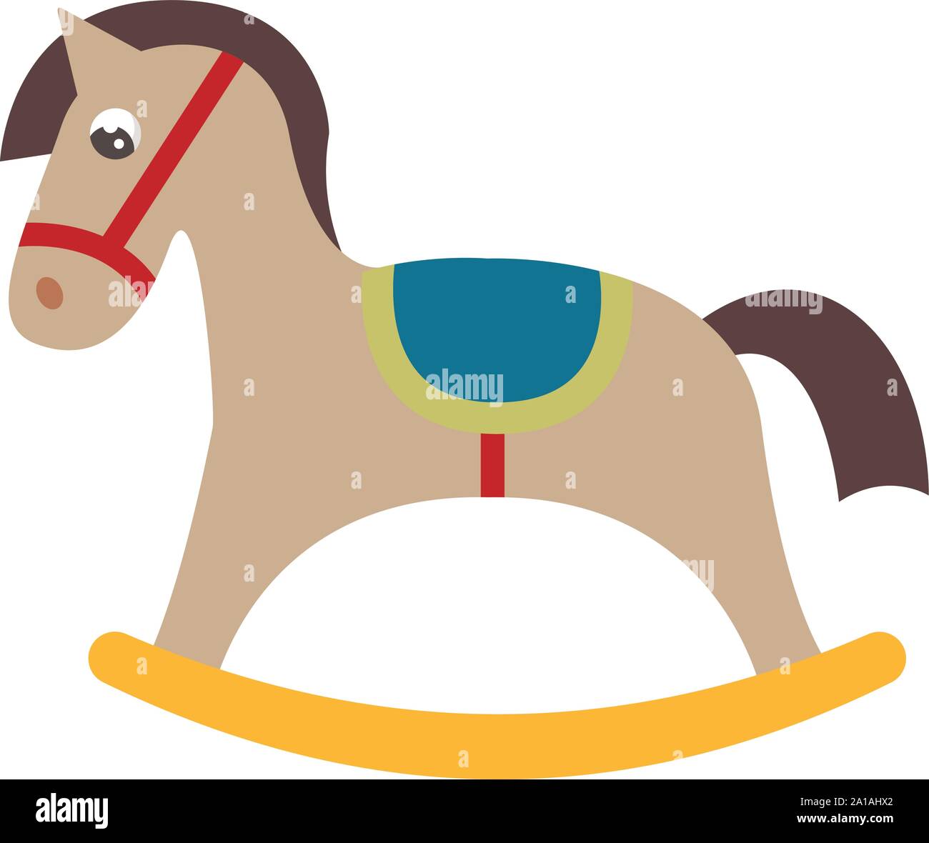 Horse toy, illustration, vector on white background Stock Vector Image