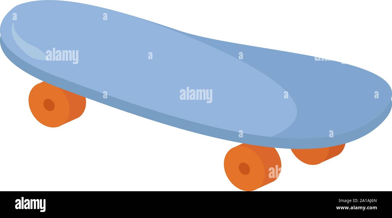 Blue skateboard, illustration, vector on white background. Stock Vector