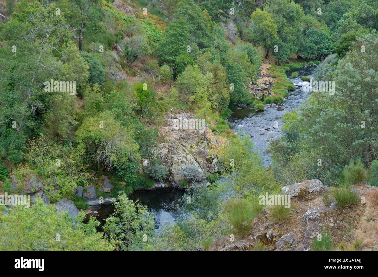 Paiva river scenery in Passadicos do Paiva. Arouca, Portugal Stock Photo