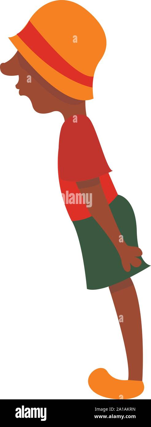 Guy in panama, illustration, vector on white background. Stock Vector