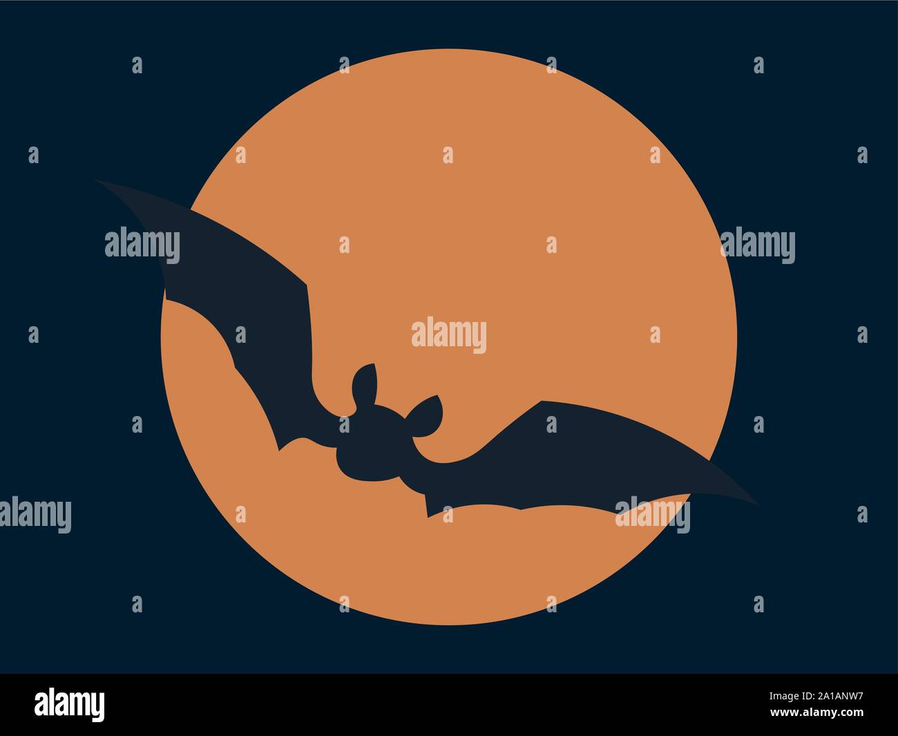 Flying bat on white Stock Vector Images - Alamy