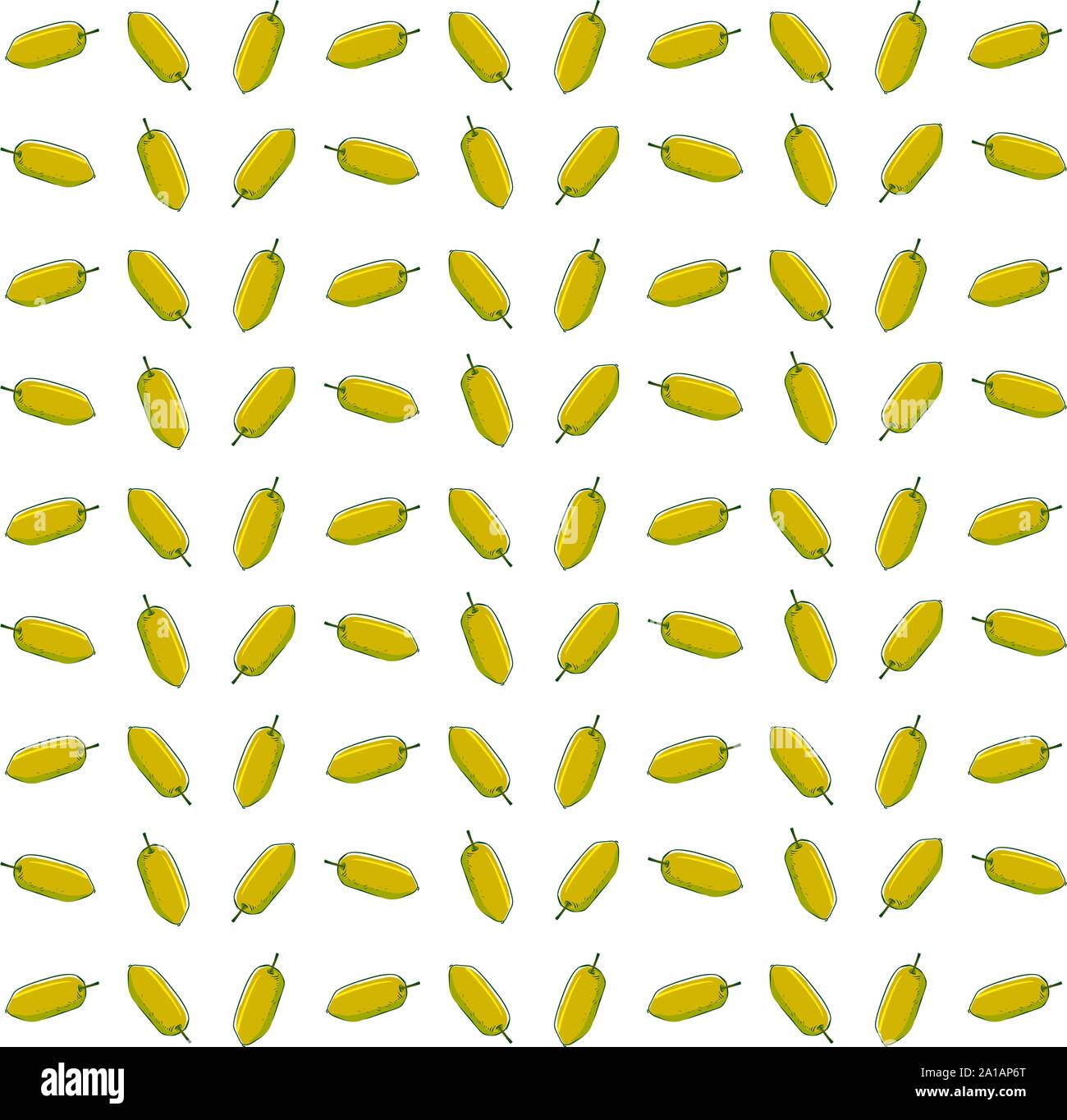 Curuba wallpaper, illustration, vector on white background. Stock Vector