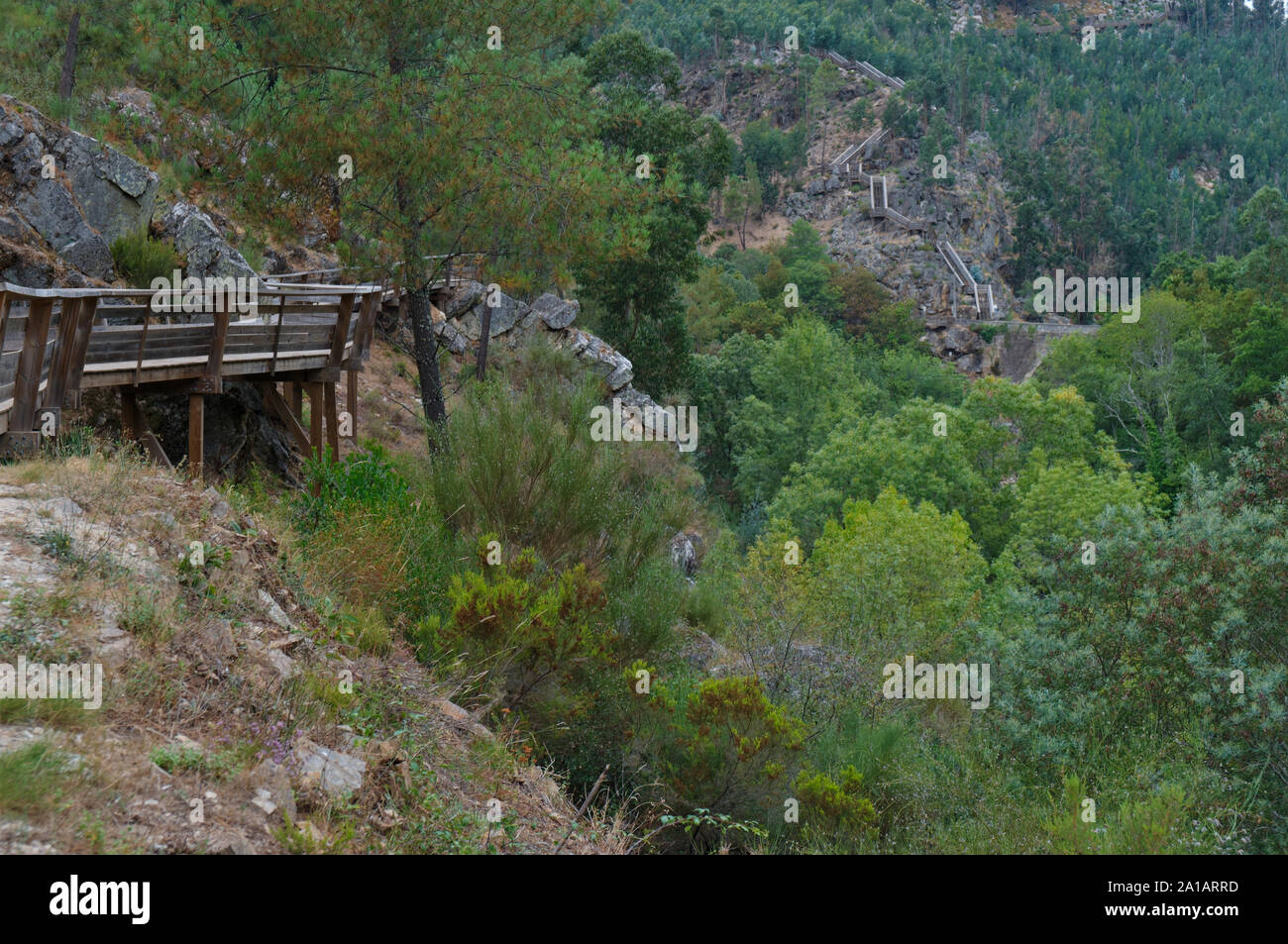 Paiva river scenery in Passadicos do Paiva. Arouca, Portugal Stock Photo