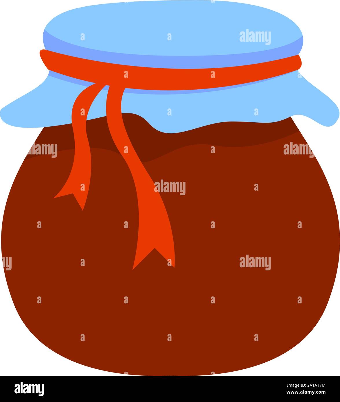 Jam pot, illustration, vector on white background Stock Vector Image