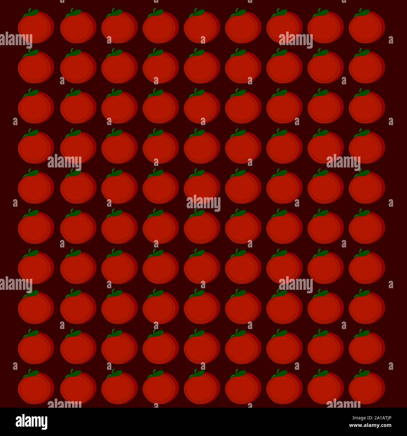 Tomato wallpaper, illustration, vector on white background. Stock Vector