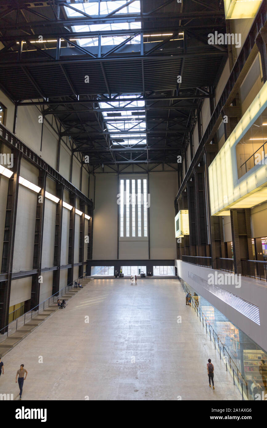 Inside Tate Modern Museum Of London Building Stock Photo