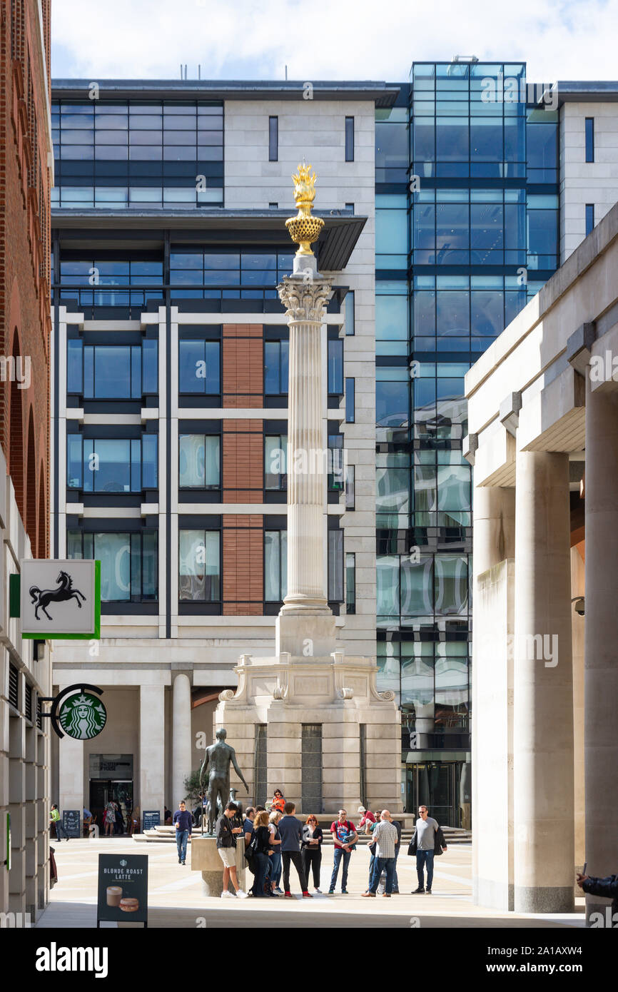 Paternoster Square Column, Paternoster Square, Ludgate Hill, City of London, Greater London, England, United Kingdom Stock Photo