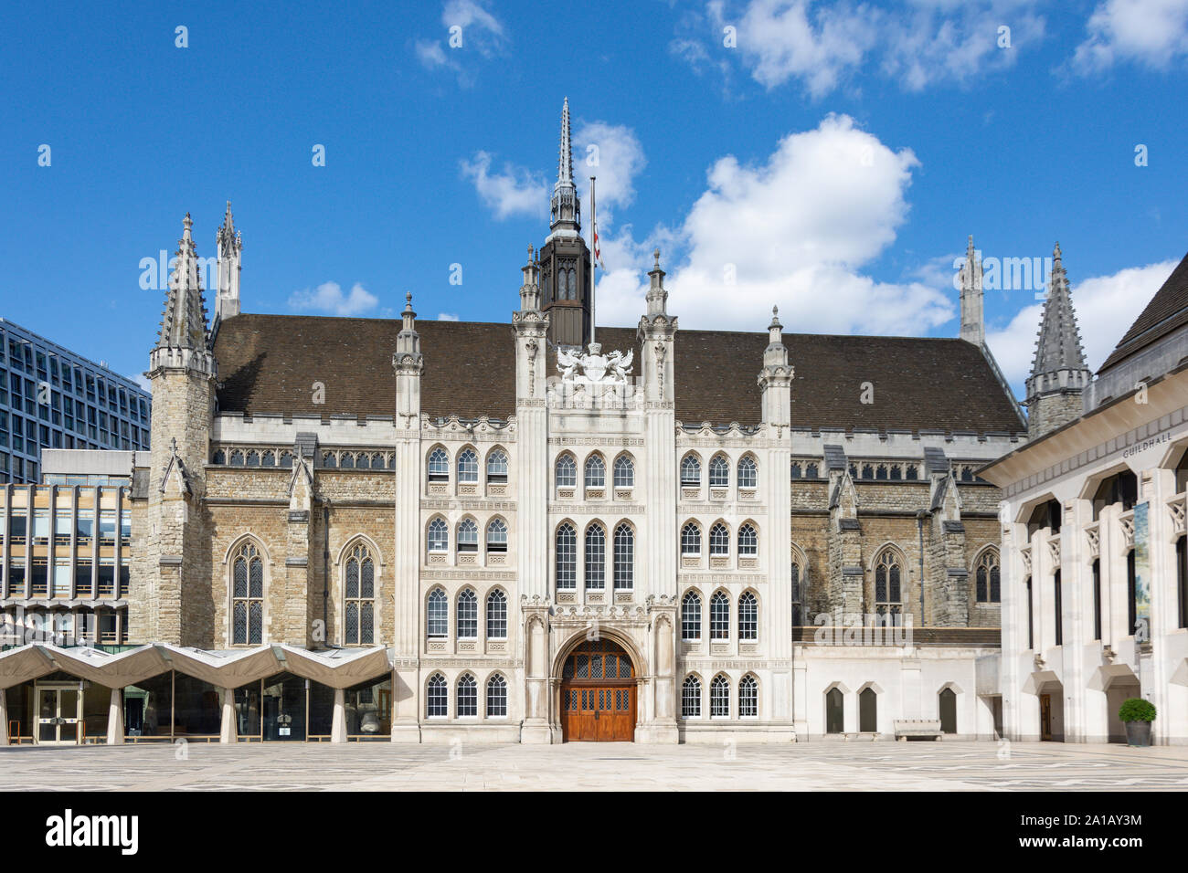 The Guildhall, Guildhall Yard, Moorgate, City of London, Greater London, England, United Kingdom Stock Photo