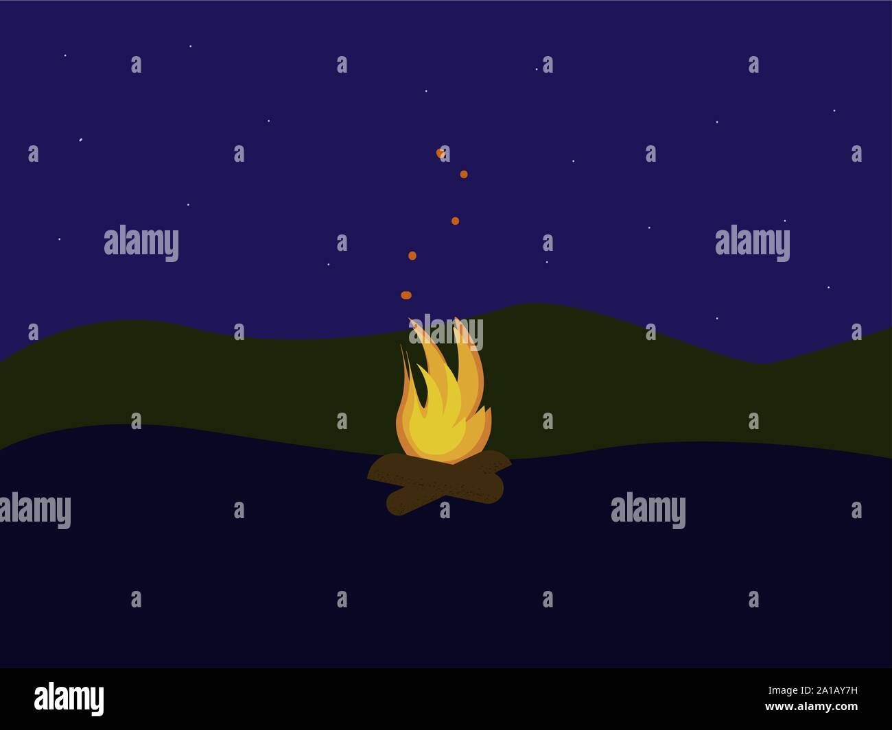 Green fire on black background Stock Vector Images Alamy