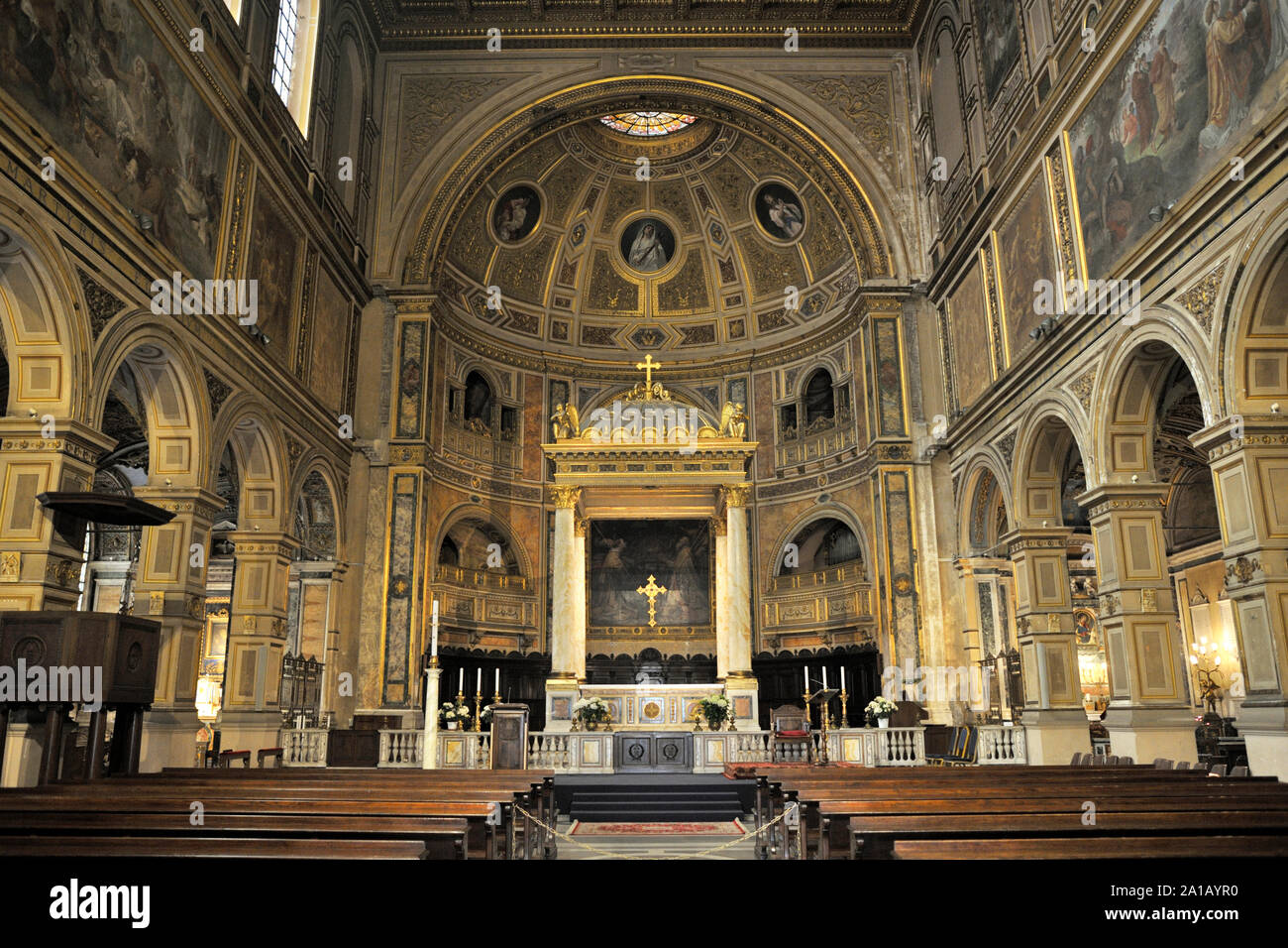 italy, rome, church of san lorenzo in damaso Stock Photo