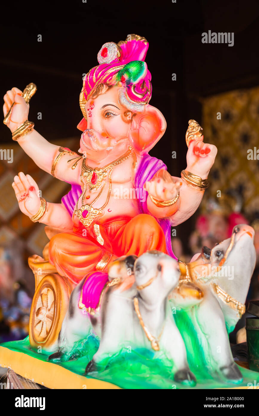 Idols of Hindu lord Ganesh/Ganesha being sold in Goa, India on the ...