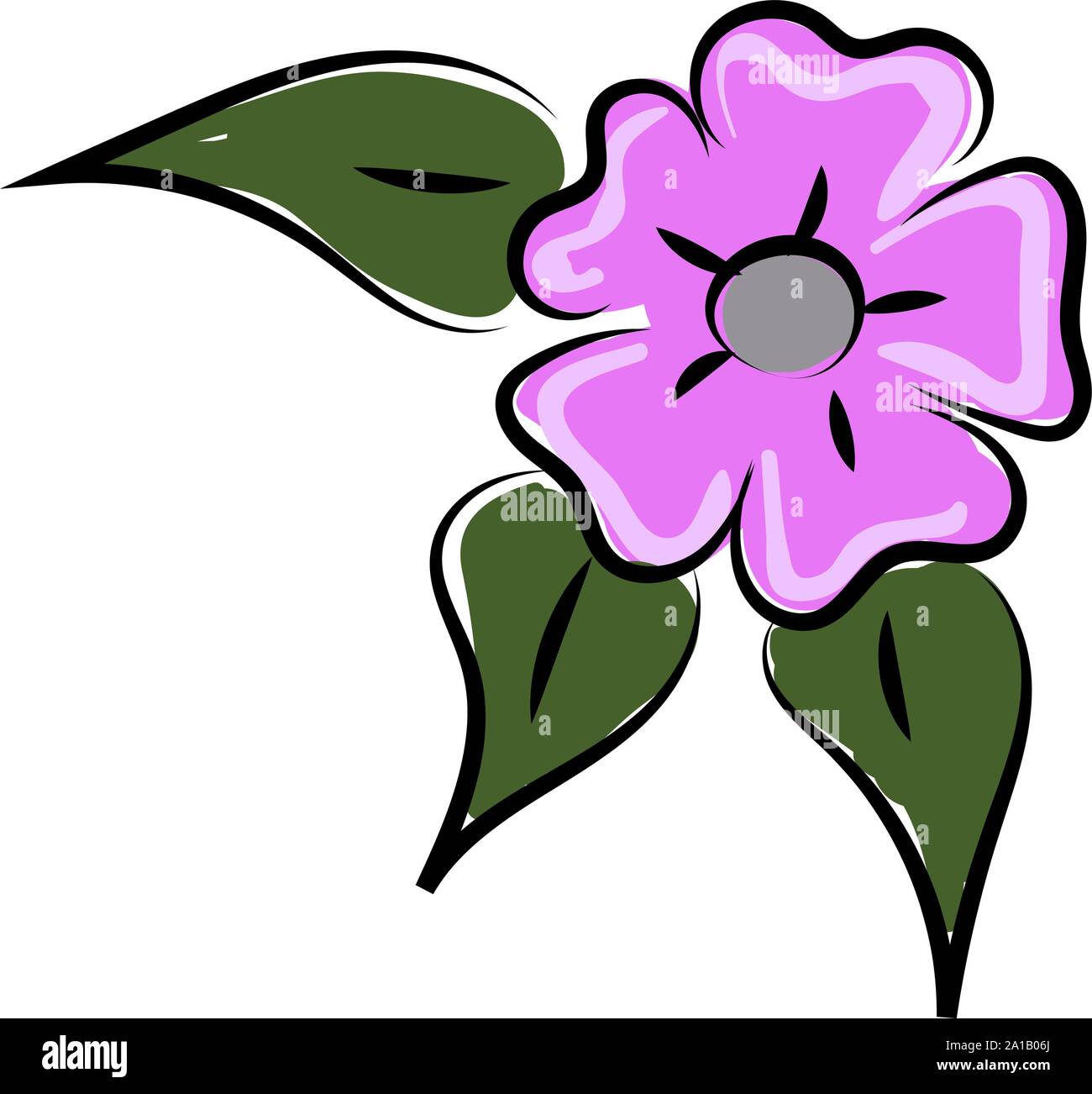 Pink flower, illustration, vector on white background Stock Vector Image & Art Alamy