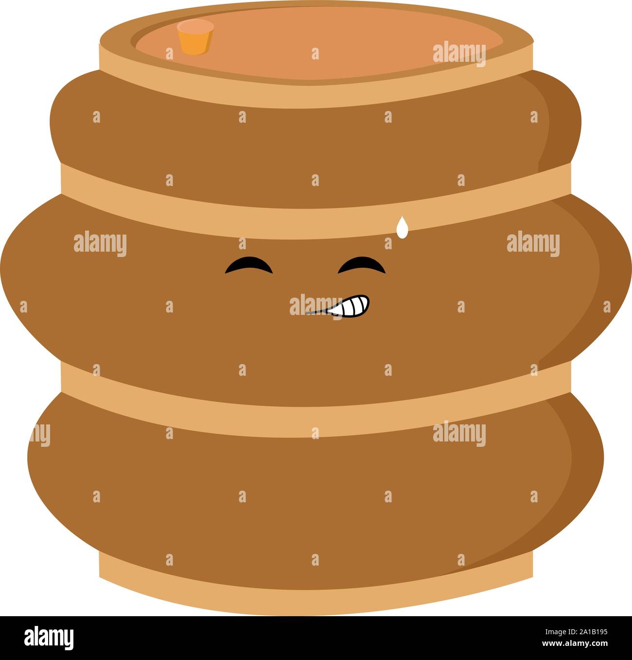 Bee hive, illustration, vector on white background. Stock Vector