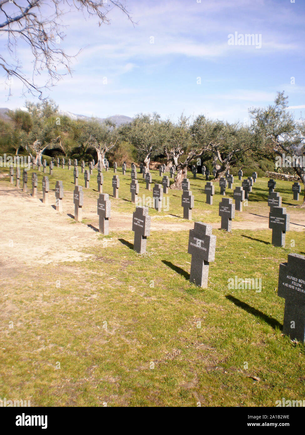 German Military Cemetery In Cuacos De Yuste. February 26, 2011. Jarandilla De La Vera, Caceres, Extremadura, Spain, Europe. Travel Tourism Street Phot Stock Photo
