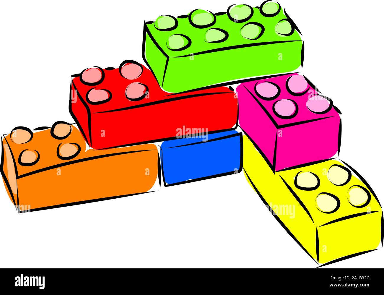 Lego, illustration, vector on white background Stock Vector Image & Art -  Alamy