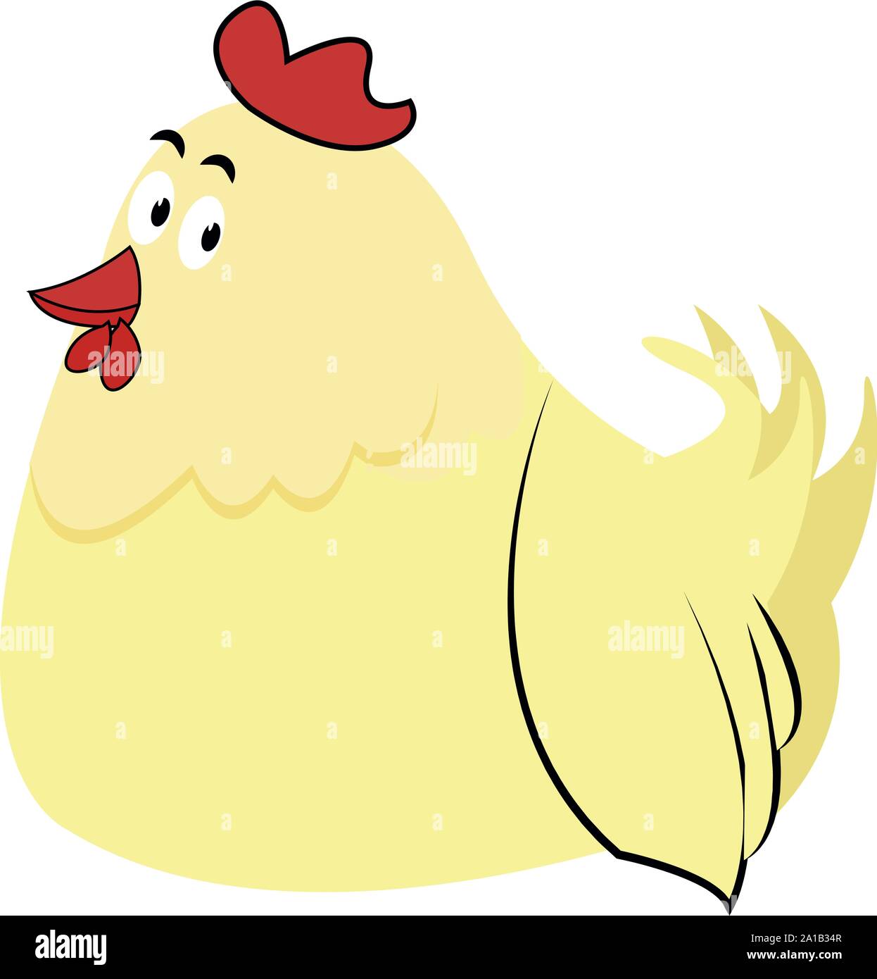 Chicken, illustration, vector on white background Stock Vector Image ...