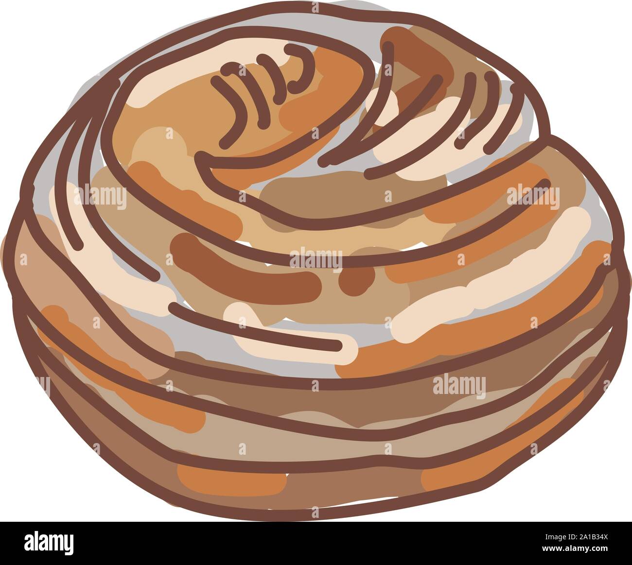 Lemon pie, illustration, vector on white background. Stock Vector