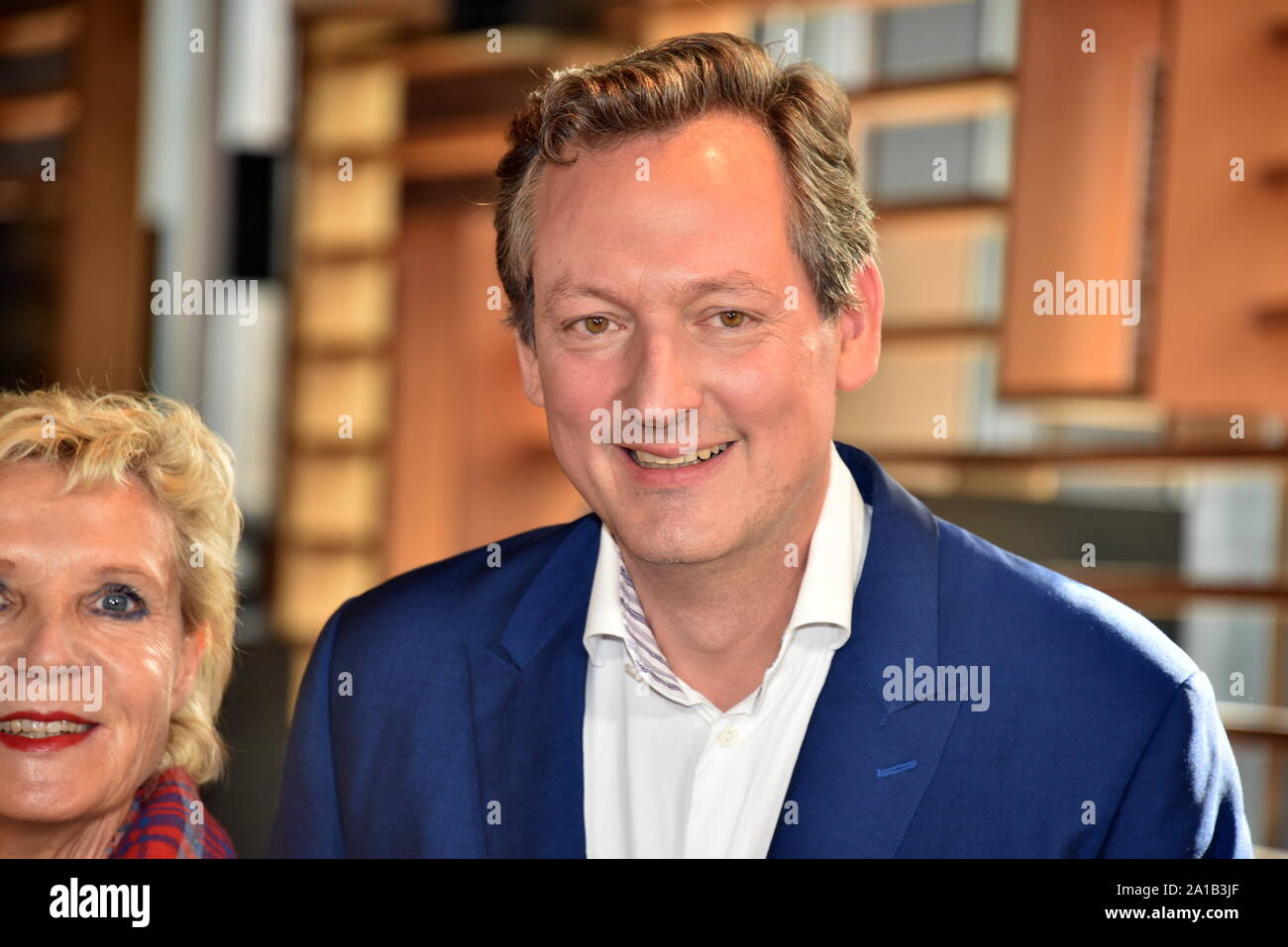 Cologne, Germany. 25th Sep, 2019. Eckart von Hirschhausen poses at the press conference for the ARD Theme Week 2019, which deals with "Future Education" from 9 to 16 November. Credit: Horst Galuschka/dpa/Alamy Live News Stock Photo