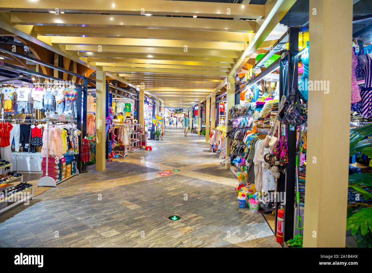 Sanya Hainan China 8.07.2019 Sanya Stylish Street underground shopping center on a pedestrian street in the city of Sanya with shops in Hainan C Stock Photo Alamy