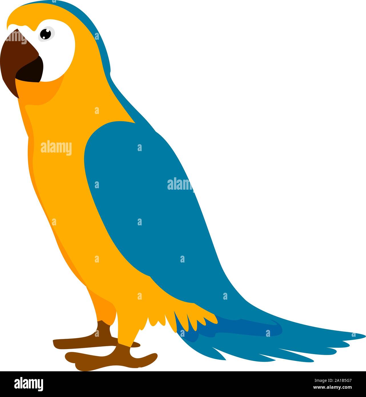 Parrot, illustration, vector on white background. Stock Vector