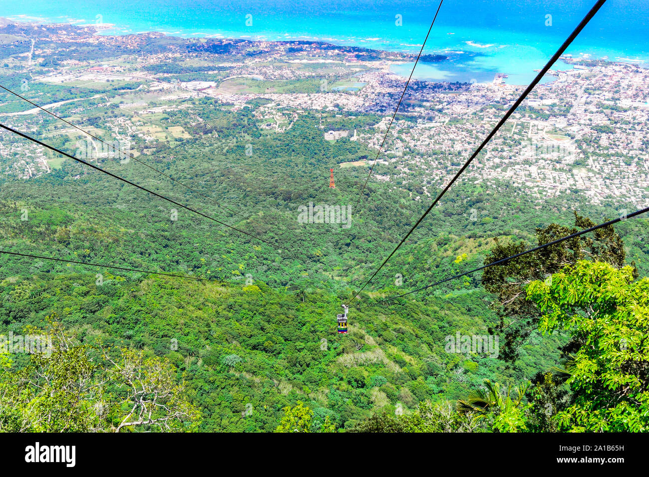 Arial View of Puerto Plata's Famous Cable Car Stock Photo Alamy