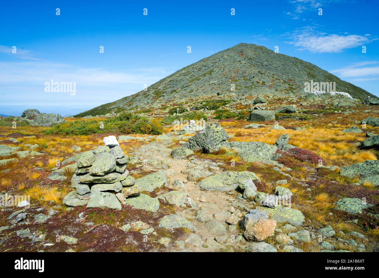 Mount Madison seen from Star Lake trail, New Hampshire, USA. Stock Photo
