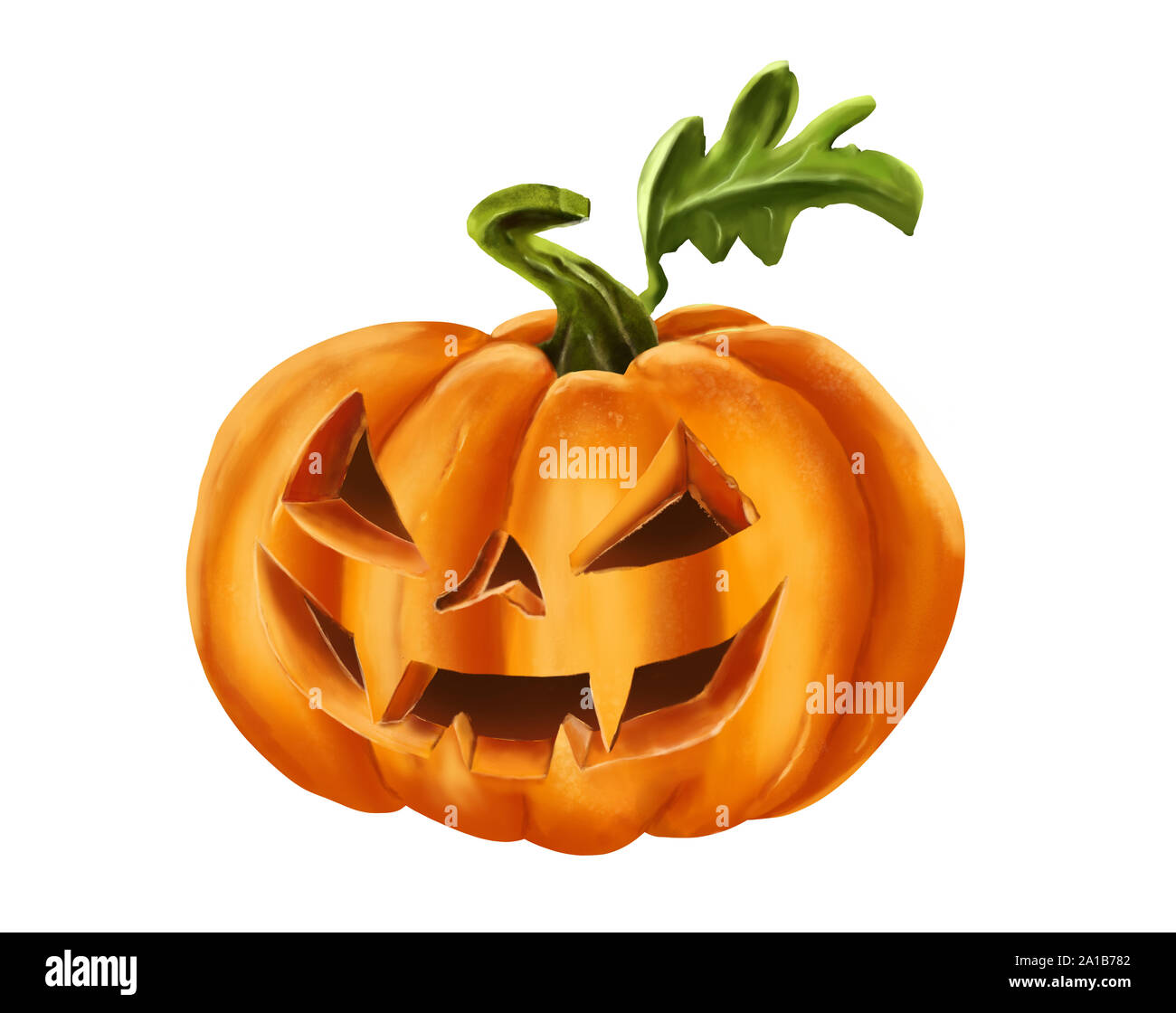Halloween Pumpkin isolated on white background Stock Photo - Alamy