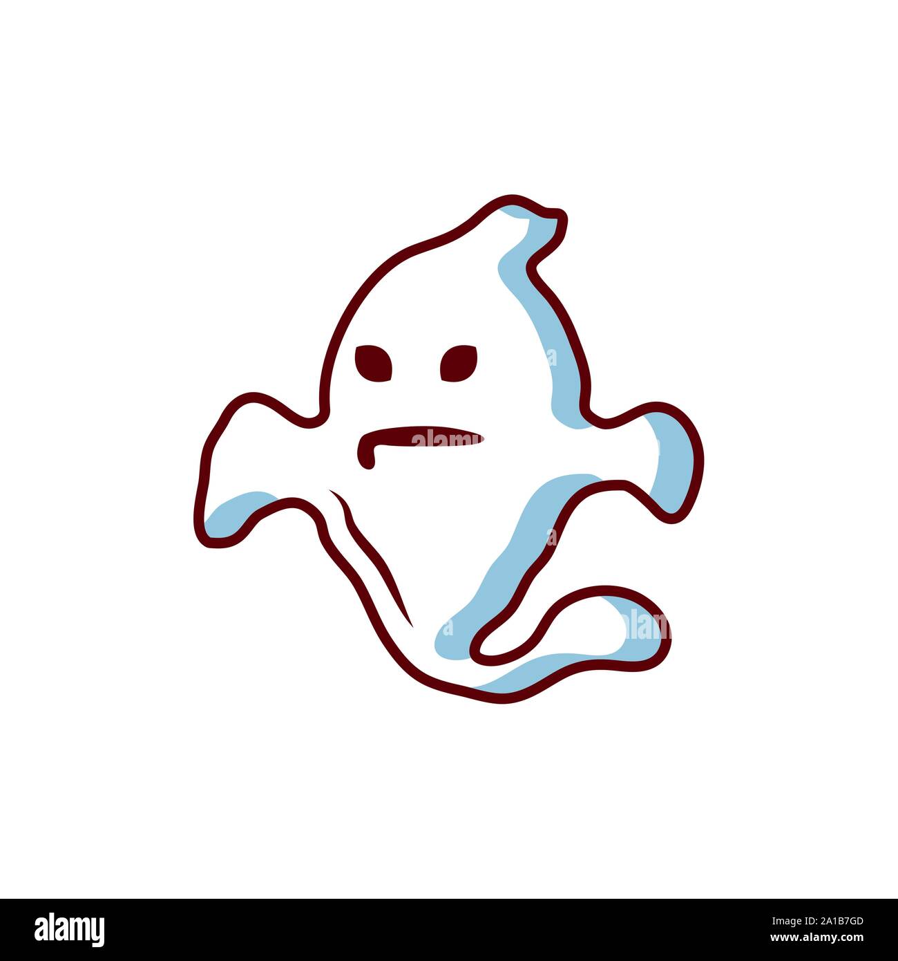 ghost of halloween on white background vector illustration design Stock Vector
