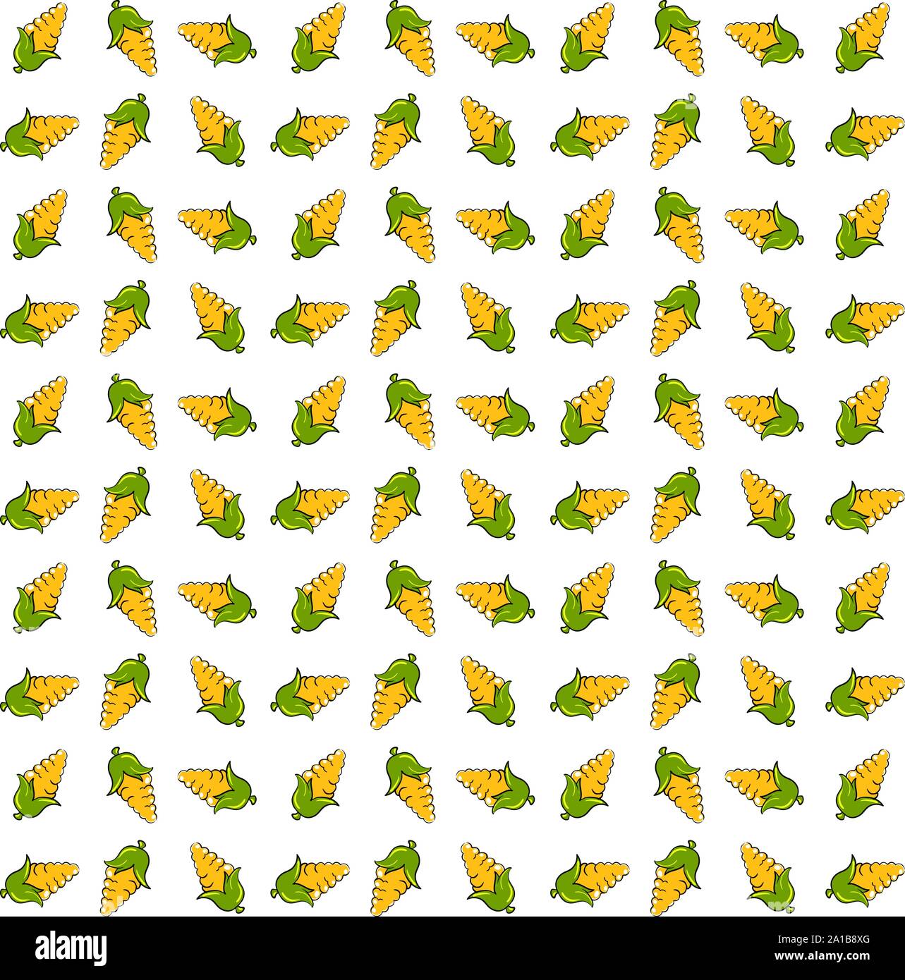 Corn wallpaper, illustration, vector on white background Stock Vector