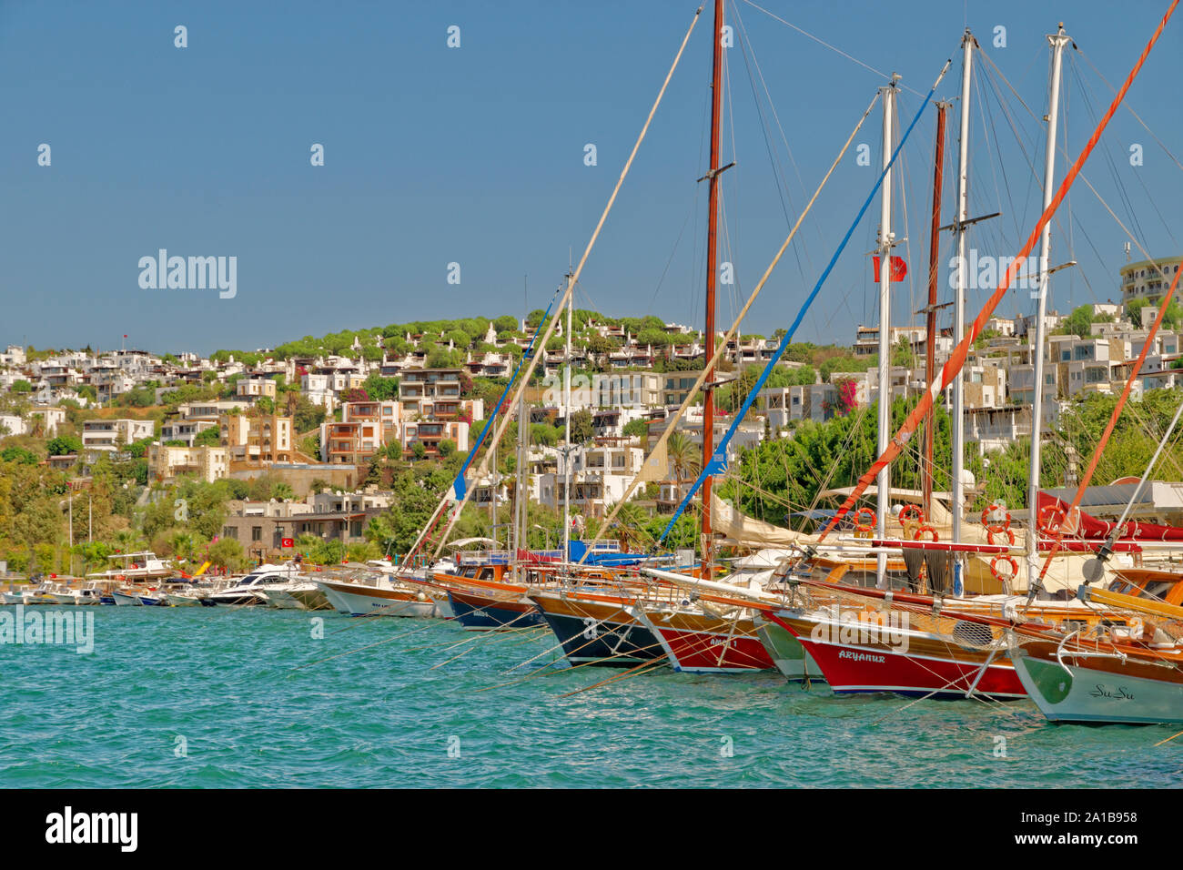 Bitez harbour on the Bodrum Peninsula, Mugla Province, Turkey Stock ...