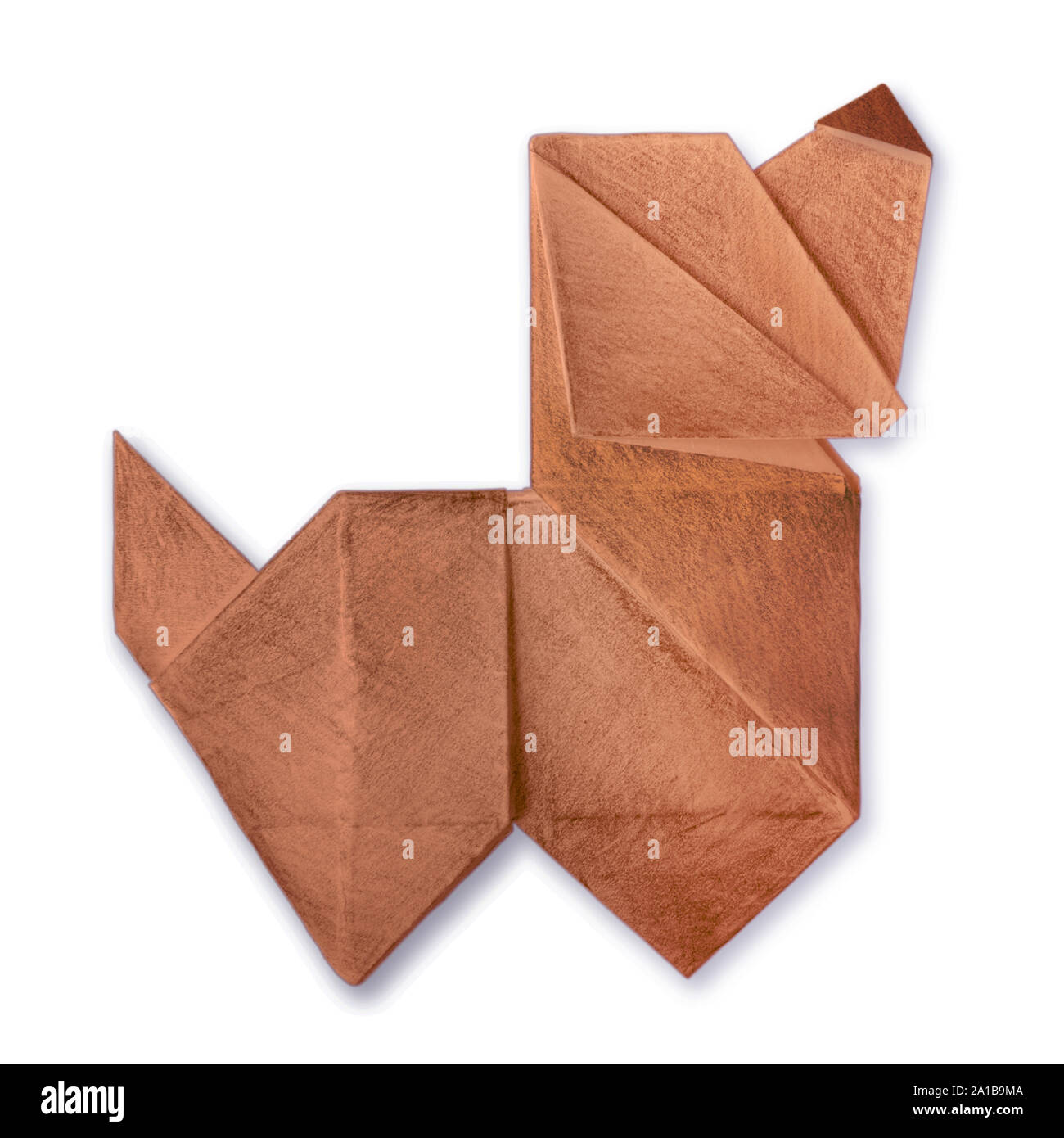 Flat Polygonal Origami Dog Stock Photo