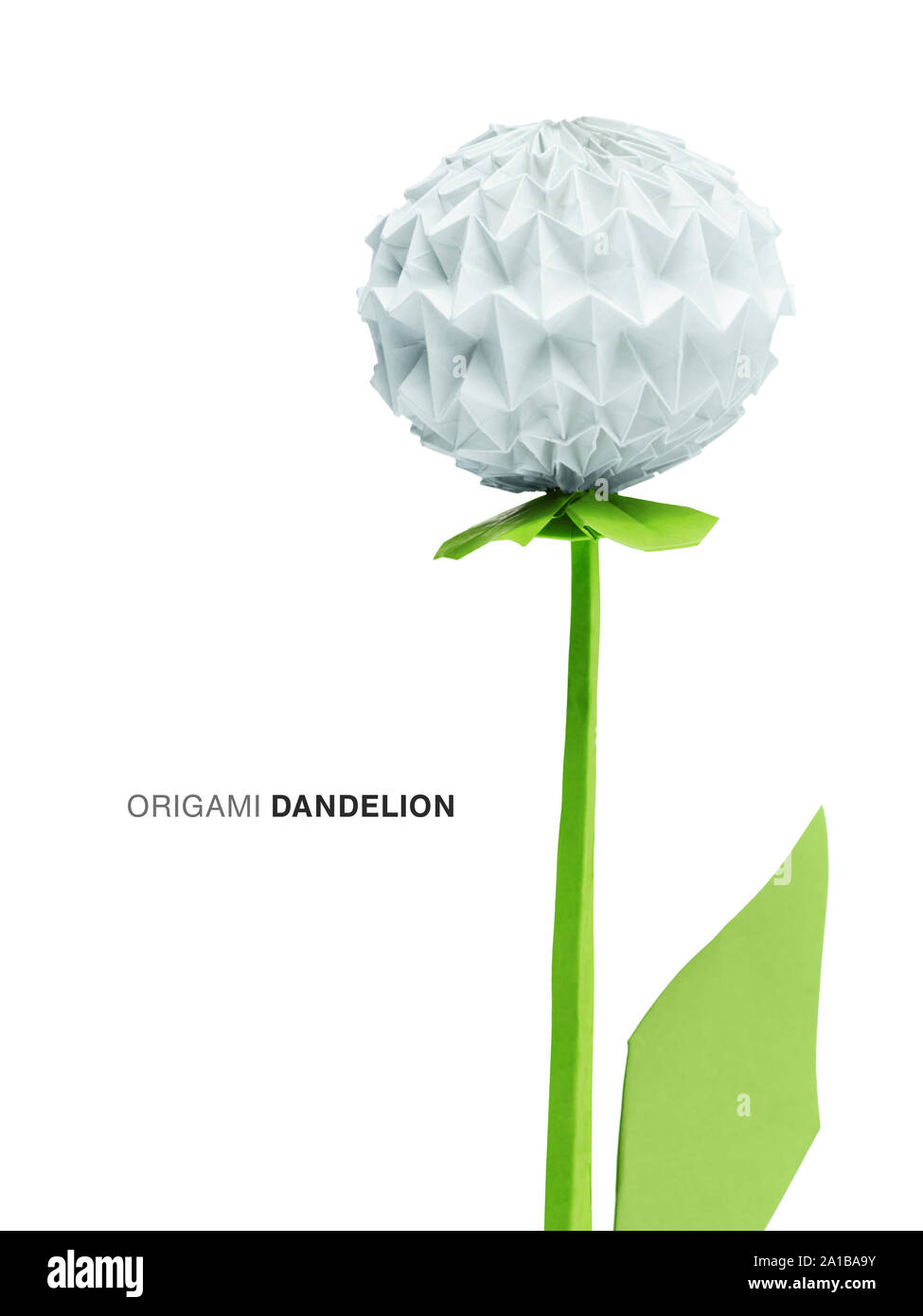 Flower Dandelion Origami Stock Photo Alamy