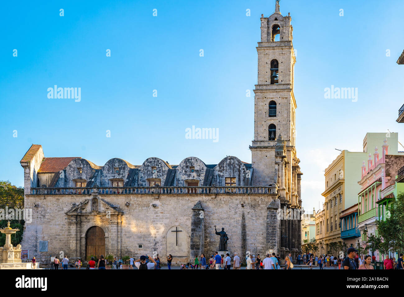 Church and Convent of St. Francis of Assisi in Old Havana, Cuba. Stock Photo