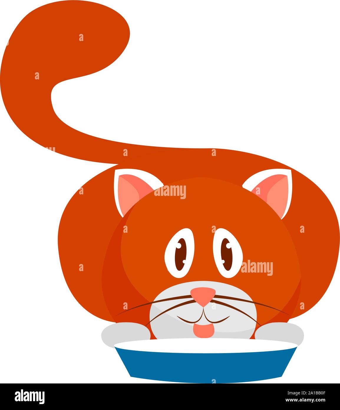 Redvector Cat Red cat, illustration, vector on white background Stock Vector Image ...