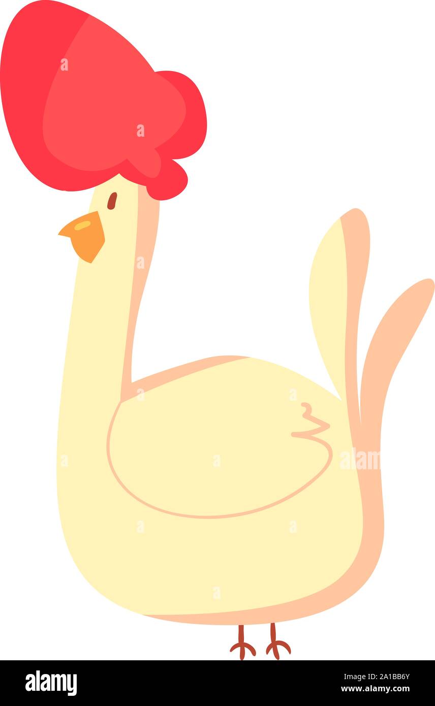 Chicken, illustration, vector on white background Stock Vector Image ...