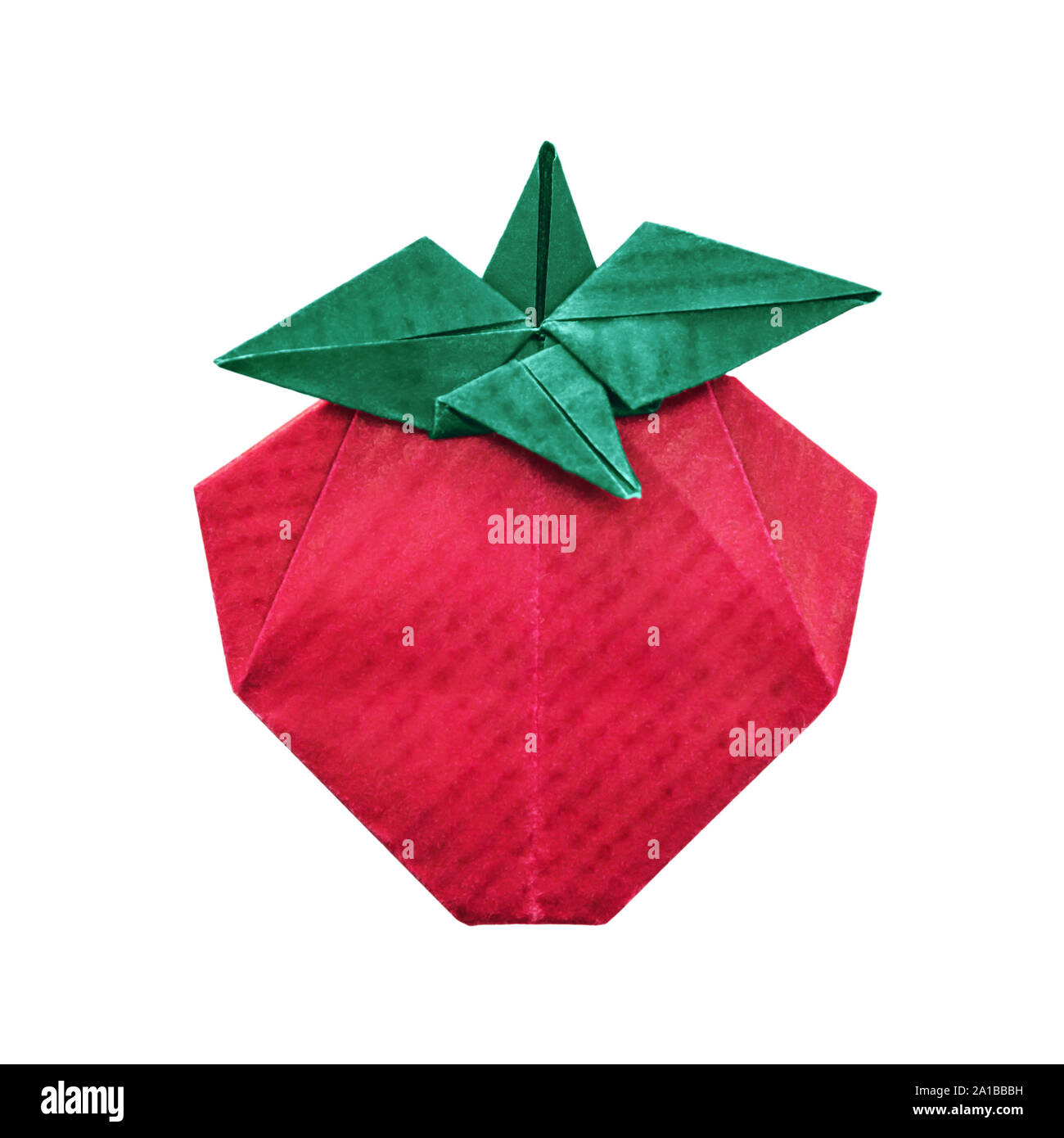 Origami paper strawberry Stock Photo