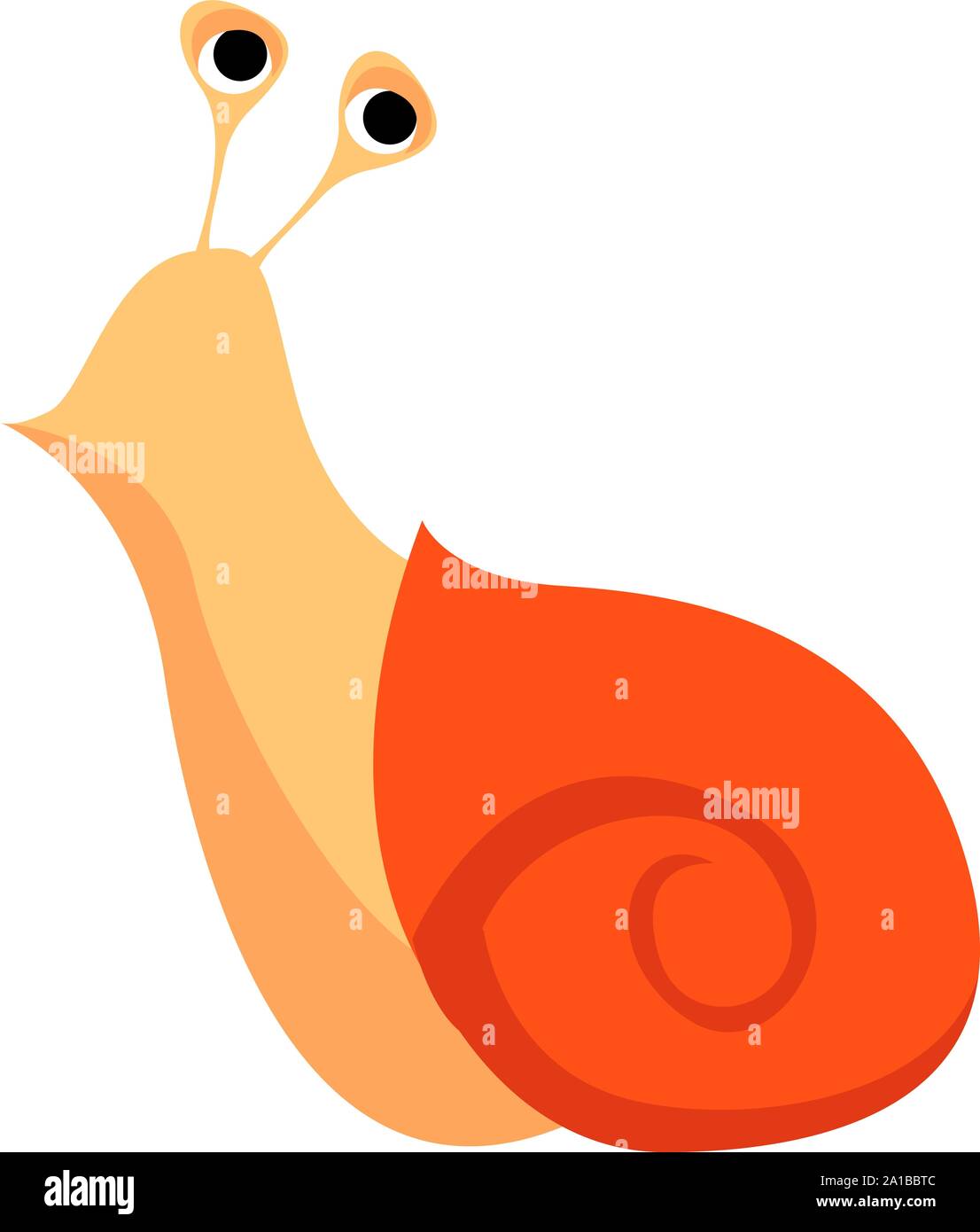 Snail, illustration, vector on white background Stock Vector Image ...