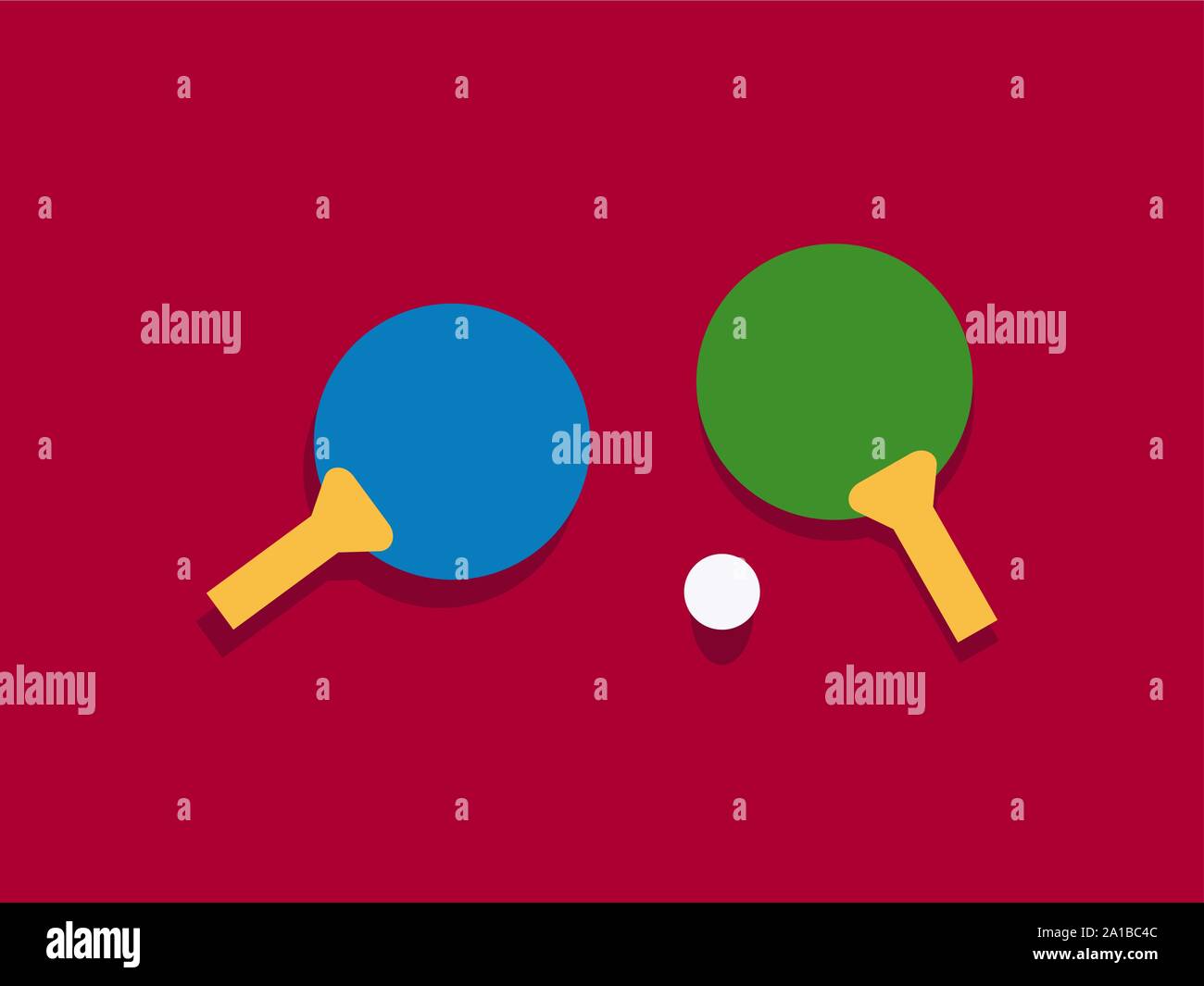 Tennis rockets, illustration, vector on white background. Stock Vector